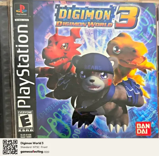 Digimon World 3 PlayStation, NTSC box front