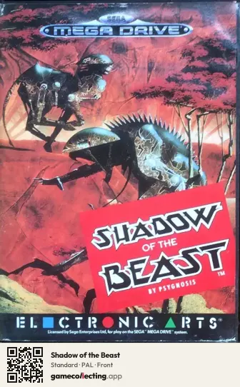 Shadow of the Beast Sega Mega Drive / Genesis, PAL box front