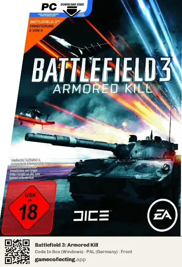 Battlefield 3: Armored Kill Computer, Germany box front