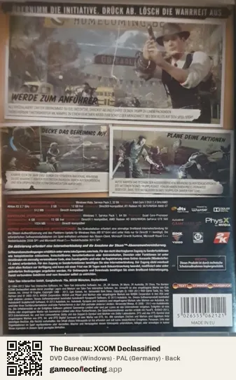 The Bureau: XCOM Declassified Computer, Germany box back