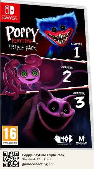 Poppy Playtime Triple Pack Nintendo Switch, PAL box front