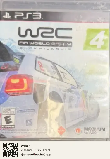 WRC 4 PlayStation 3, NTSC box front