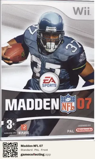 Madden NFL 07 Nintendo Wii, PAL box front