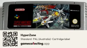 HyperZone Super Nintendo Entertainment System, PAL cartridge label
