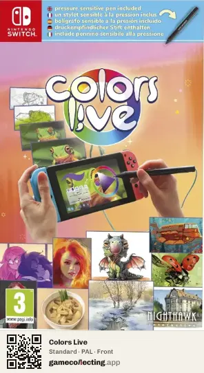 Colors Live Nintendo Switch, PAL box front