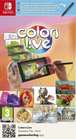 Colors Live Nintendo Switch, PAL box front