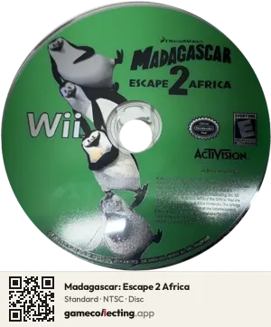 Madagascar: Escape 2 Africa Nintendo Wii, NTSC disc
