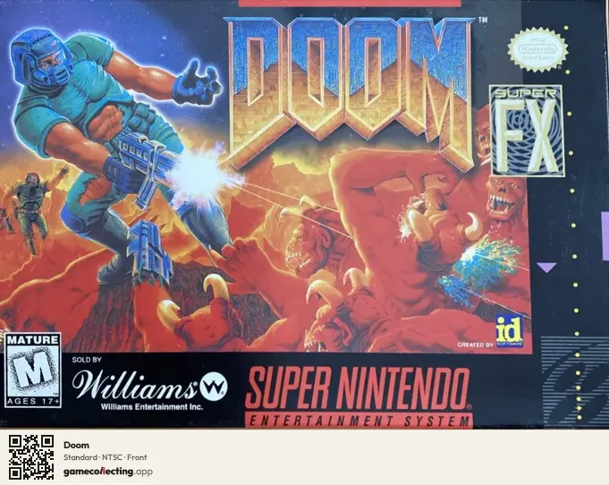 Doom Super Nintendo Entertainment System, NTSC box front