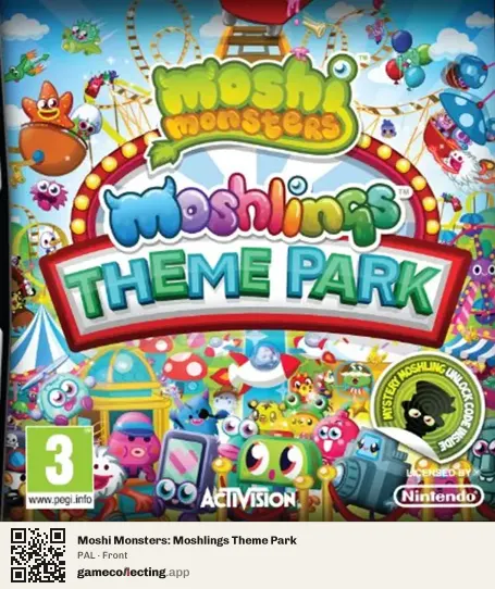 Moshi Monsters: Moshlings Theme Park Nintendo DS, PAL box front