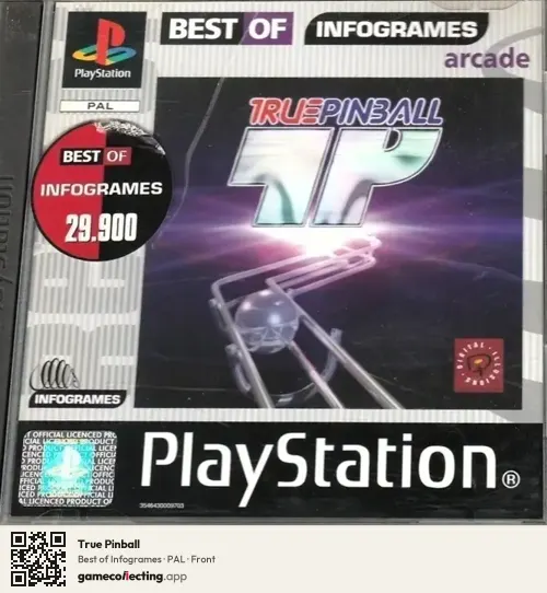 True Pinball PlayStation, PAL box front