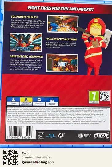 Embr PlayStation 4, PAL box back