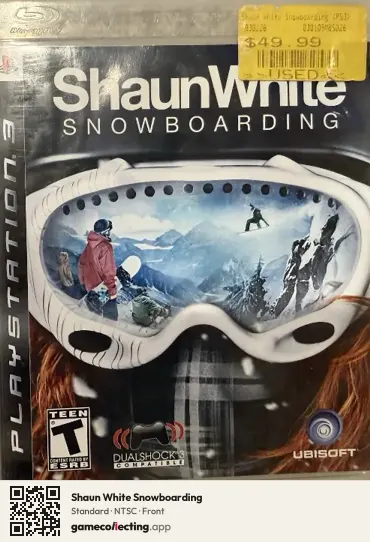 Shaun White Snowboarding PlayStation 3, NTSC box front