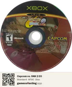 Capcom vs. SNK 2 EO Xbox, NTSC disc