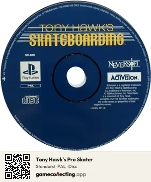 Tony Hawk's Pro Skater PlayStation, PAL disc