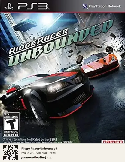 Ridge Racer Unbounded PlayStation 3, North America box front