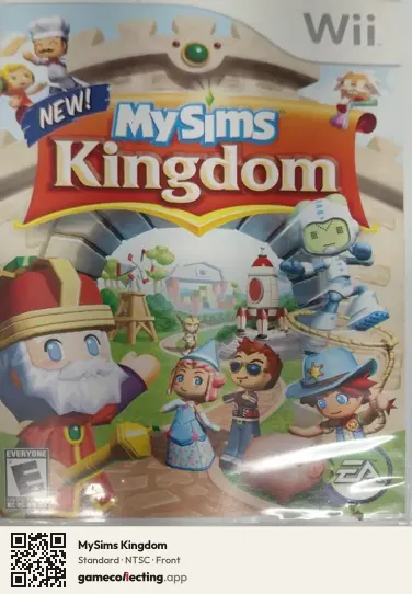 MySims Kingdom Nintendo Wii, NTSC box front