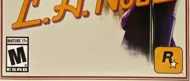 L.A. Noire, the ESRB box on its front