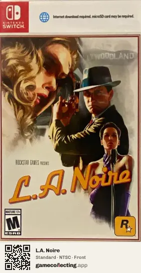L.A. Noire Nintendo Switch, NTSC box front