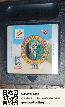 Survival Kids Game Boy Color, NTSC cartridge label