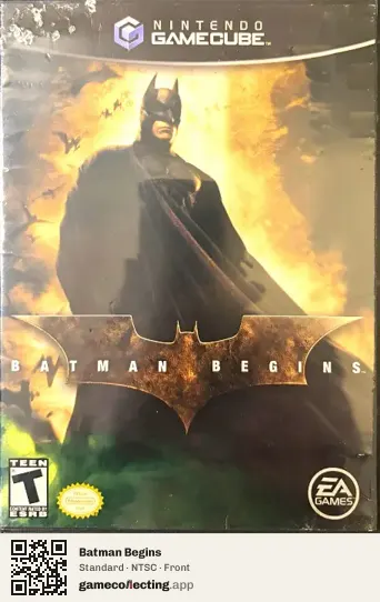 Batman Begins Nintendo GameCube, NTSC box front