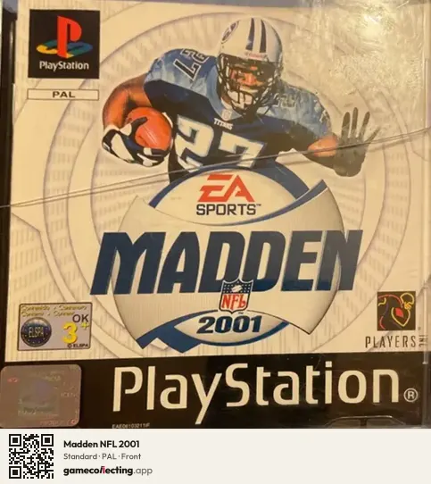Madden NFL 2001 PlayStation, PAL box front