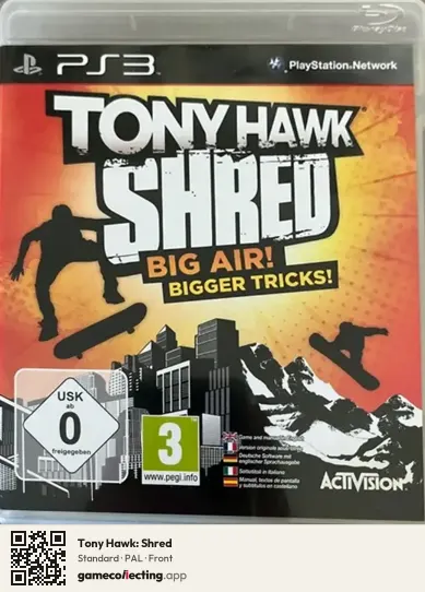 Tony Hawk: Shred PlayStation 3, PAL box front