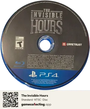 The Invisible Hours PlayStation 4, NTSC disc