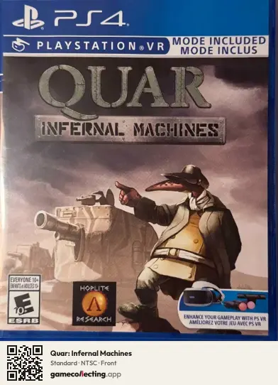 Quar: Infernal Machines PlayStation 4, NTSC box front