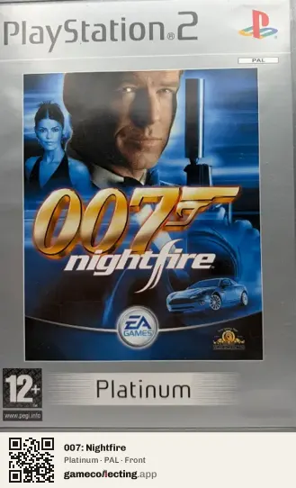 007: Nightfire PlayStation 2, PAL box front