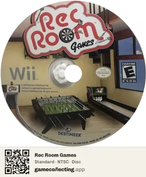 Rec Room Games Nintendo Wii, NTSC disc