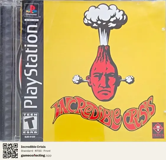 Incredible Crisis PlayStation, NTSC box front