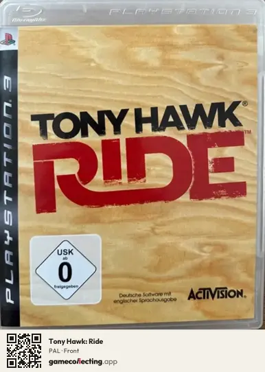 Tony Hawk: Ride PlayStation 3, PAL box front