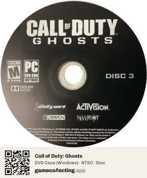 Call of Duty: Ghosts Computer, NTSC disc