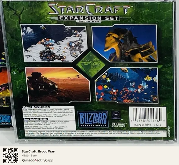 StarCraft: Brood War Computer, NTSC box back