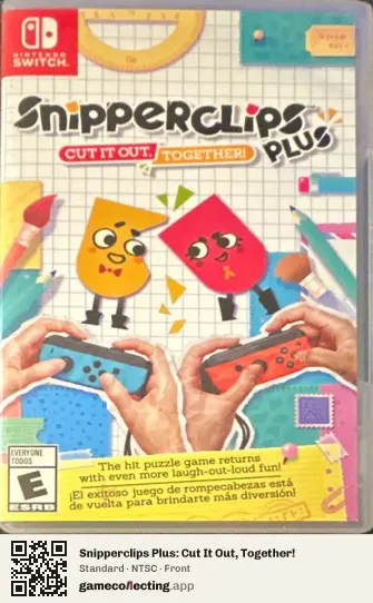 Snipperclips Plus: Cut It Out, Together! Nintendo Switch, NTSC box front