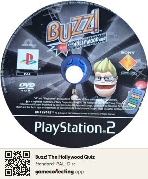 Buzz! The Hollywood Quiz PlayStation 2, PAL disc