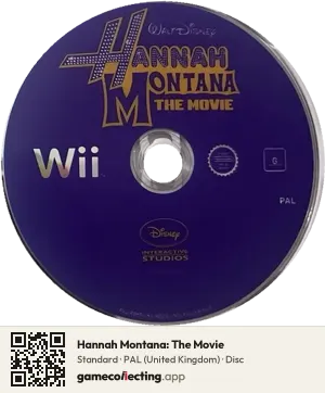 Hannah Montana: The Movie Nintendo Wii, PAL disc