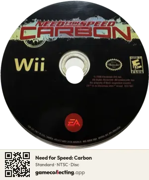 Need for Speed: Carbon Nintendo Wii, NTSC disc