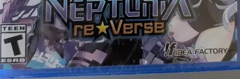 Neptunia ReVerse, the ESRB box on its front