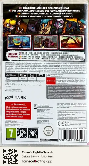 Them's Fightin' Herds Nintendo Switch, PAL box back