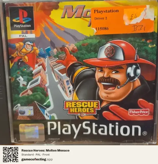 Rescue Heroes: Molten Menace PlayStation, PAL box front