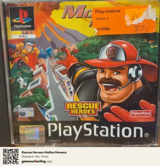 Rescue Heroes: Molten Menace PlayStation, PAL box front