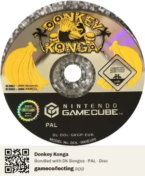 Donkey Konga Nintendo GameCube, PAL disc