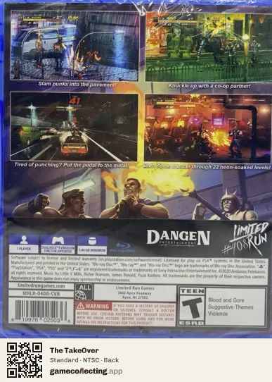 The TakeOver PlayStation 4, NTSC box back