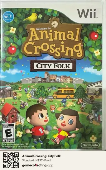 Animal Crossing: City Folk Nintendo Wii, NTSC box front