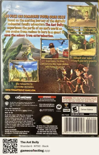 The Ant Bully Nintendo GameCube, NTSC box back