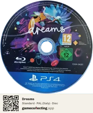 Dreams PlayStation 4, PAL disc