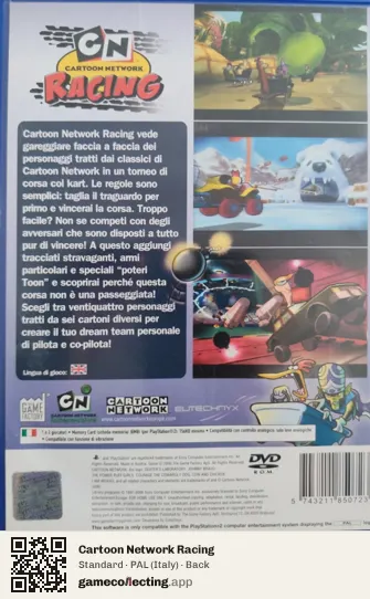Cartoon Network Racing PlayStation 2, Italy box back
