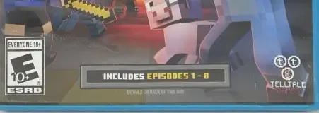 Minecraft: Story Mode, the ESRB box on its front