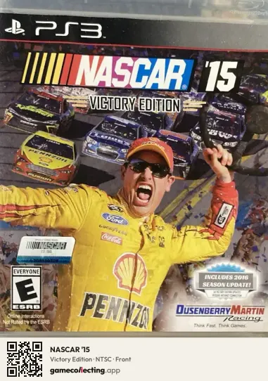 NASCAR '15 PlayStation 3, NTSC box front
